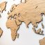 Sieninis medinis pasaulio žemėlapis su šalių valstybių pavadinimais, kelinių žemėlapis Map it Studio