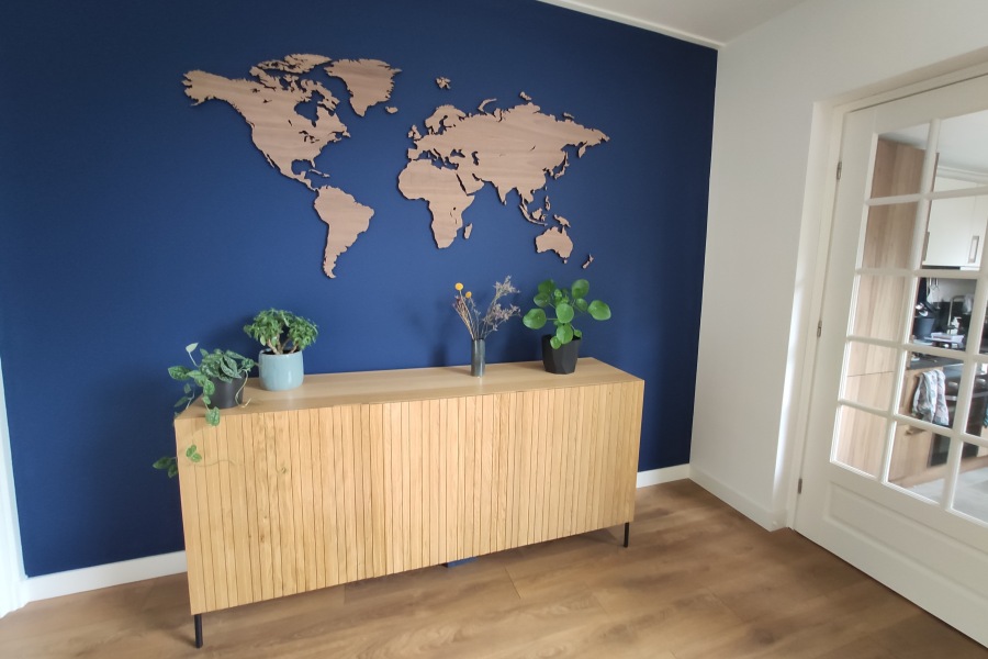 WALNUT, Wooden world map