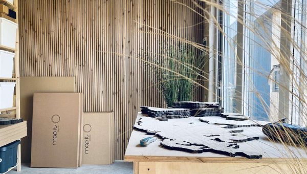 Wooden world map - Natural Oak I Map it Studio